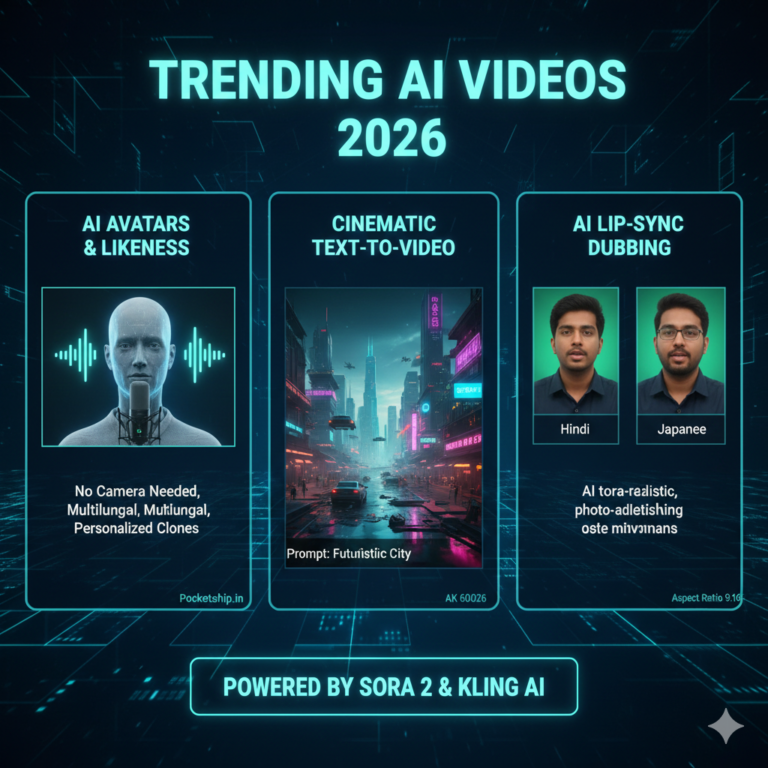 AI Video Trends 2026 एक क्लिक में प्रोफेशनल वीडियो बनाने वाले टॉप 5 टूल्स और ट्रेंड्स