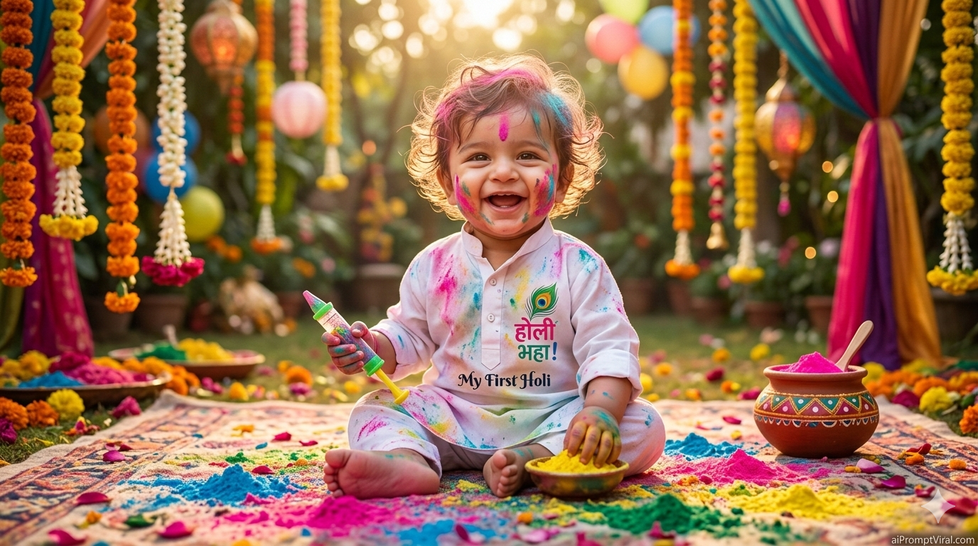 Holi Prompt Baby Boy