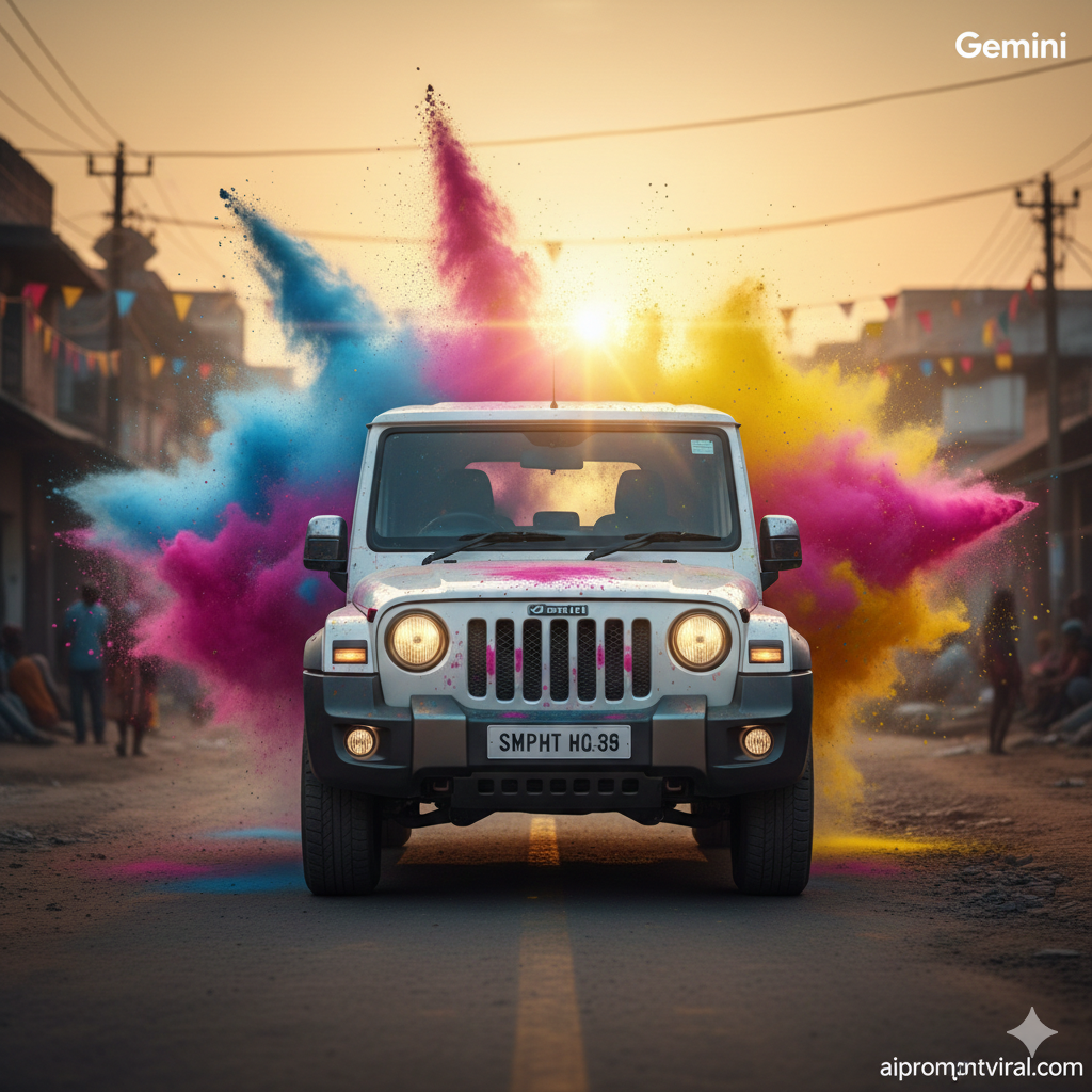 Holi Prompt Gemini Car