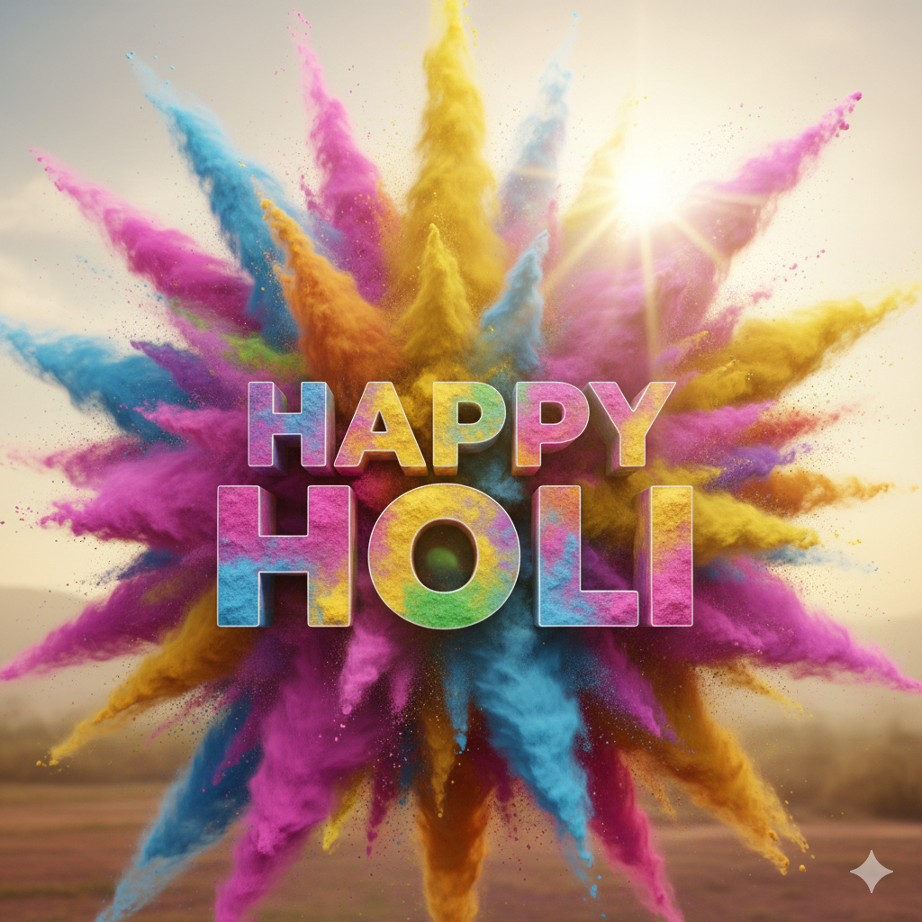 Holi Text Style & Design AI Prompts 2026 Craft Viral Greetings!