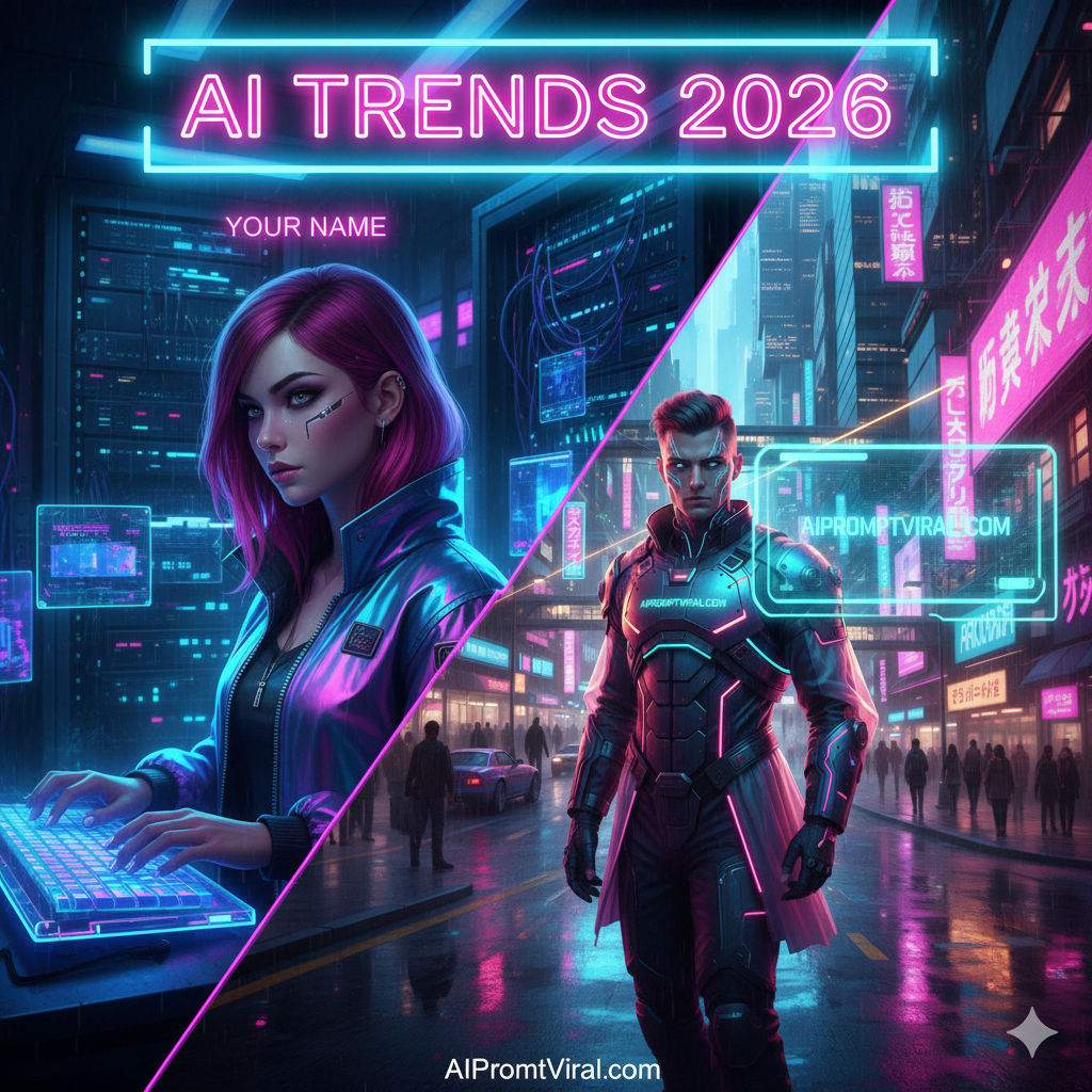 Neo-Y3K & Cyberpunk AI Prompts Craft Your Futuristic Profile Picture