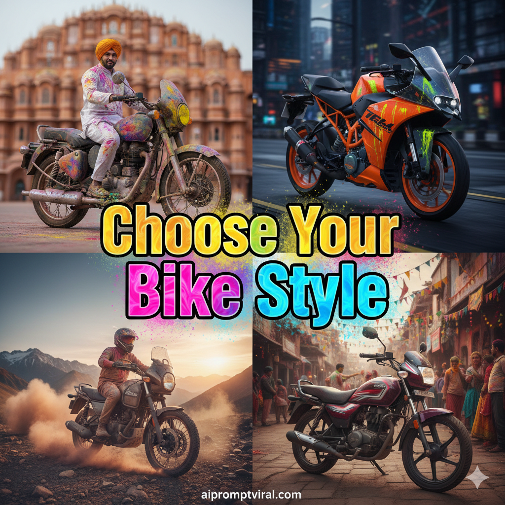 holi prompt gemini bike