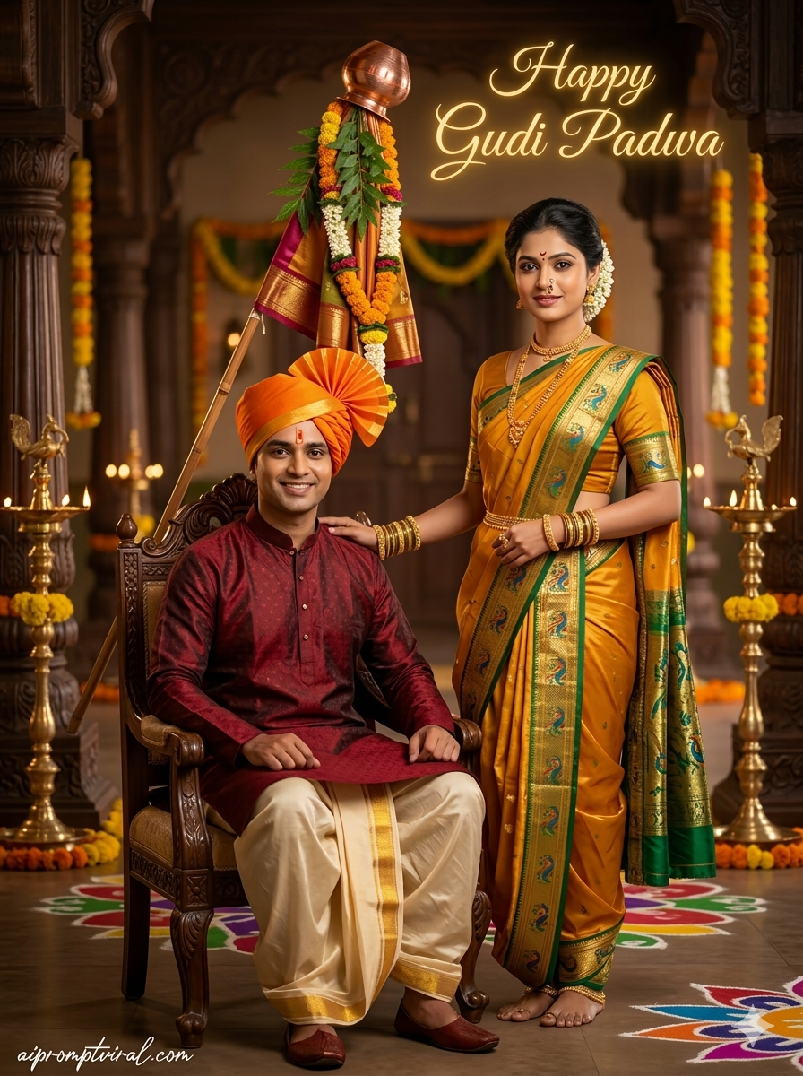 Gudi Padwa Couple Photoshoot AI Prompts The Ultimate 2026 Guide to Viral 3D Art