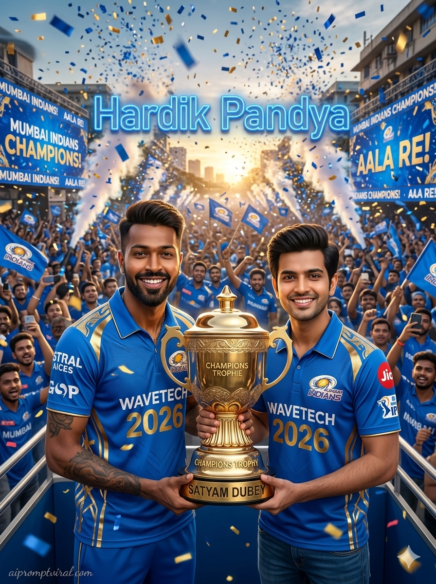 Mumbai Indians AI Prompt 2026: Create Viral 3D Fan Art & 4K Portraits