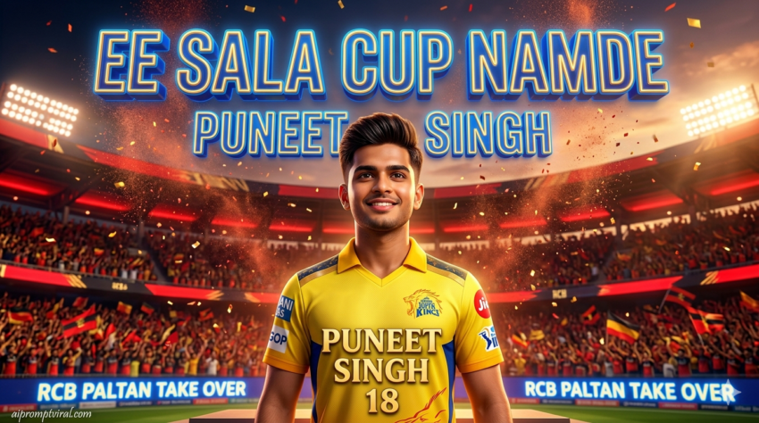RCB AI Prompt 2026: Create Viral 3D Name Art & 'Ee Sala Cup Namde' Fan Photos