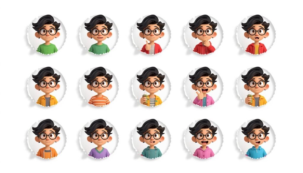 10 Premium 3D Pixar-Style Avatar Expression Sheet AI Prompts