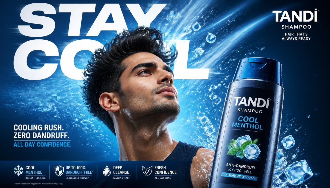 10 Premium Tandi Shampoo Cool Menthol AI Prompts for Commercial Renders (8K)
