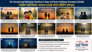 10+ Emotional National Brother’s Day AI Photo Editing Prompts (2026) / ‘राष्ट्रीय भाई दिवस’ वायरल एआई फोटो एडिटिंग प्रॉम्ट्स