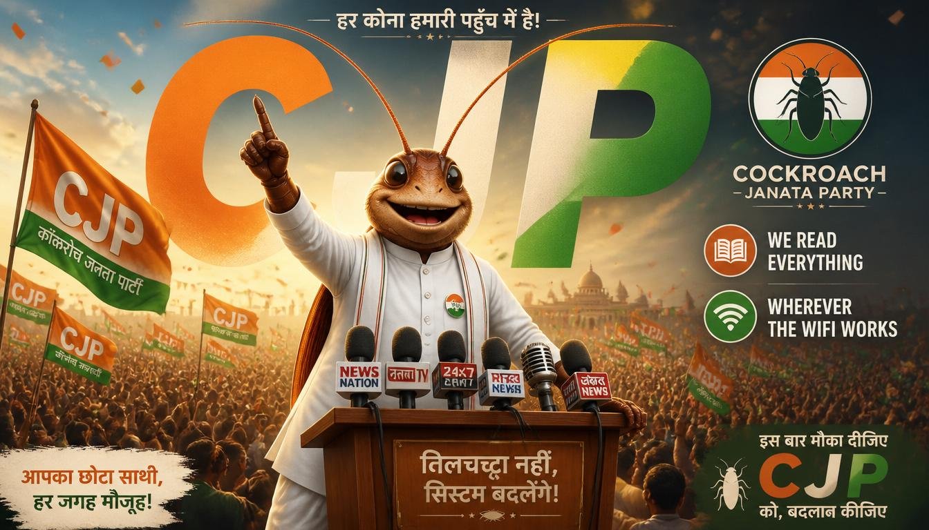 Cockroach Janata Party: 10+ Premium Satirical Campaign AI Prompts
