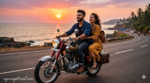 10 Viral Gemini AI Couple Bike Photo Editing Prompts (2026 Edition) / 10 वायरल जेमिनी एआई कपल बाइक फोटो एडिटिंग प्रॉम्ट्स