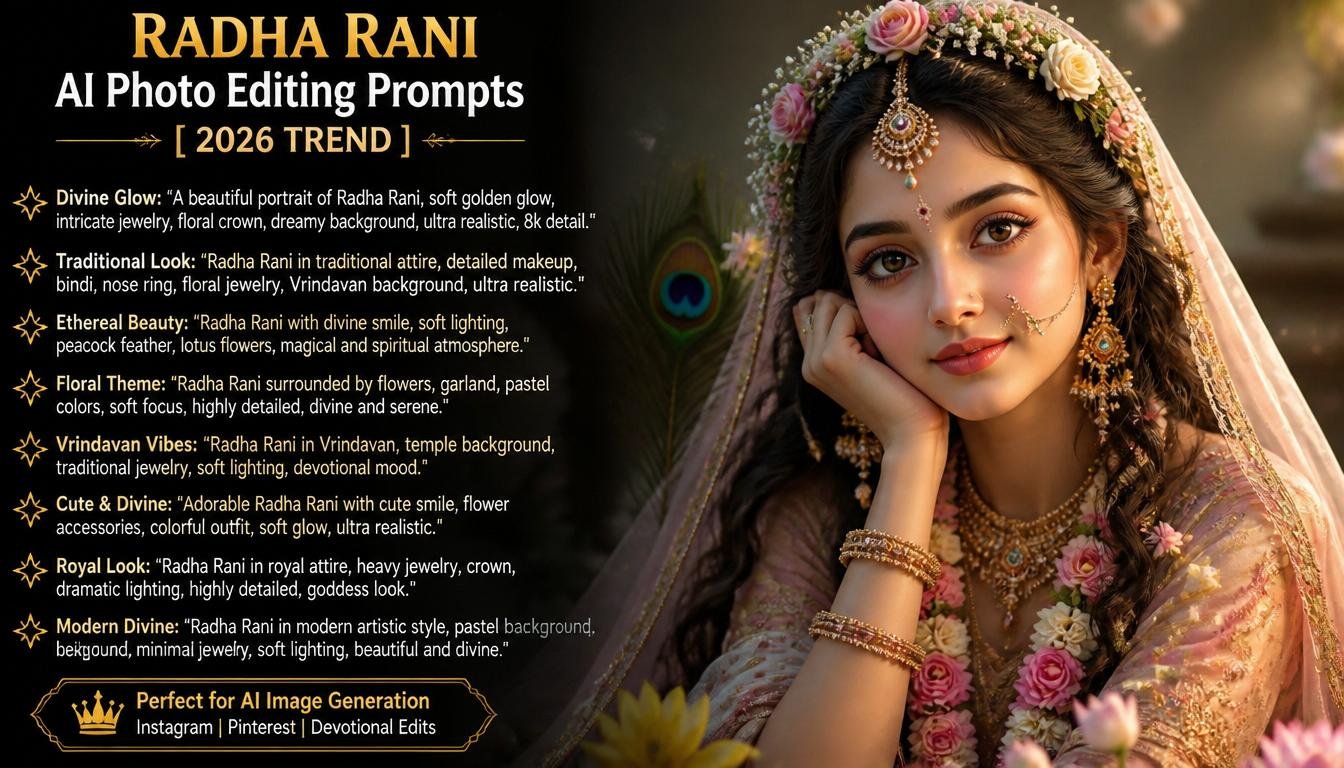 Viral Radha Rani AI Photo Editing Prompts