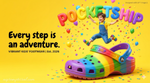 10+ Viral Kids’ Footwear Commercial AI Prompts (Pocketship Playful Edition) / ‘पॉकेटशिप’ चिल्ड्रन्स शू एडवरटाइजिंग प्रॉम्ट्स