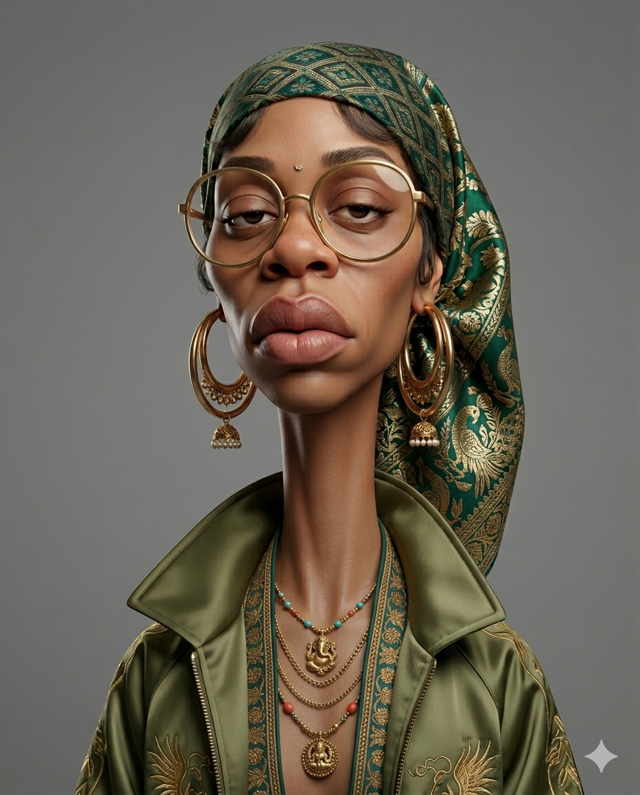 3D Caricature Design Modern Art with a Traditional Indian Touch