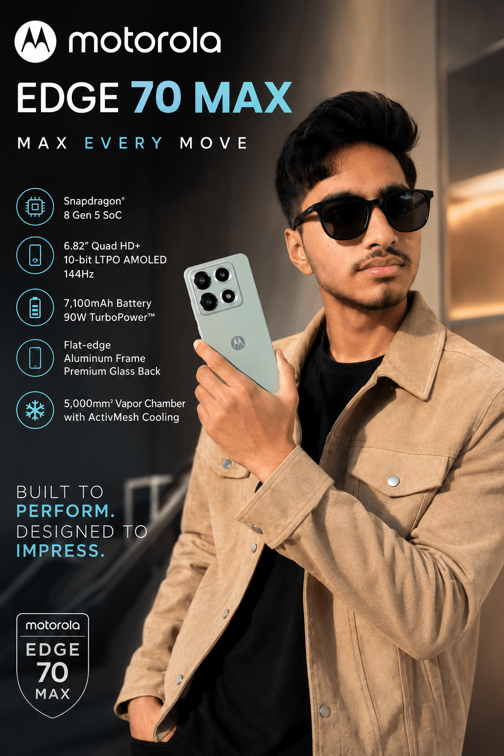 Motorola Edge 70 Max Launch: 7100mAh बैटरी और Snapdragon 8 Gen 5 के साथ भारत में धमाका!